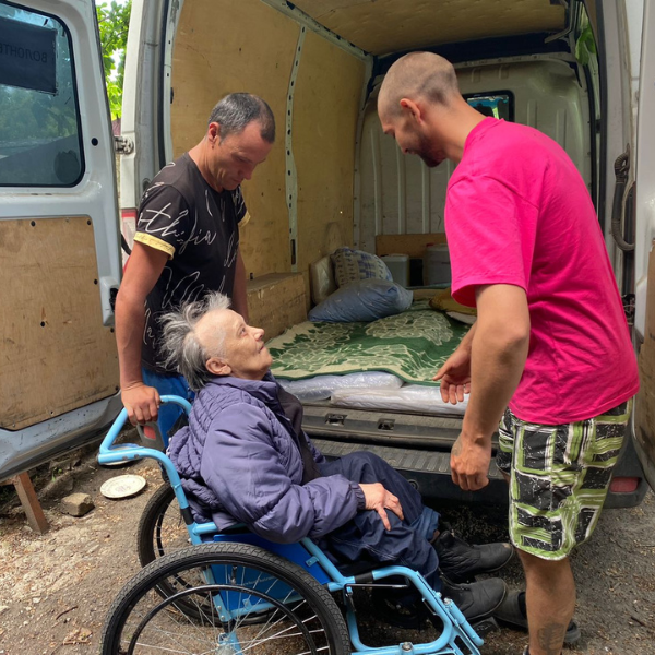 eldery woman in wheelchair