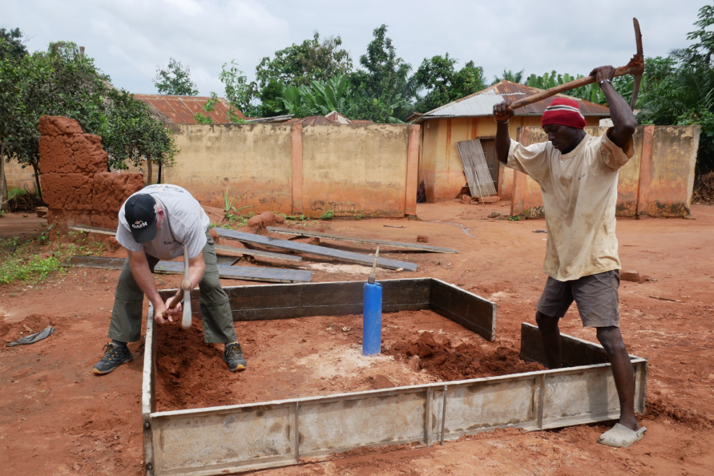 Benin LIFE trip 2023 – Church in Cite Bere de Allada pad construction