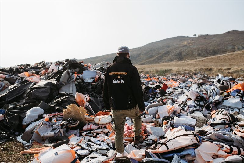 lifejacket graveyear Lifejacket graveyard on Lesbos